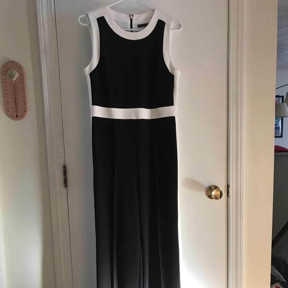 Tommy Hilfiger Crepe Jumpsuit, colorblock black & white